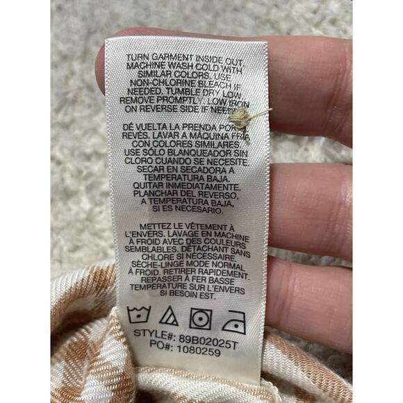 C&C California Button Down Hooded Flannel Shirt Womens Sz Medium Tan 89B02025T - Picture 7 of 8